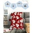 thumbnail image 5 of Red Christmas Throw Blankets, Santa Claus Merry Christmas Tree Soft Fleece Blanket Decorative for Home Sofa Couch Chair Living Bedroom,40x50 Inches, Winter Snowflake, 5 of 6