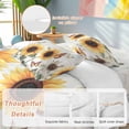 thumbnail image 2 of Sunflower Bedding Duvet Cover Set Queen Size 4 Pieces Farmhouse Rustic Retro Summer Floral Butterfly Bedding Set with Zipper Closure, 1 Comforter Cover 90x92 Inches 1 Flat Sheet & 2 Pillow Cases, 2 of 7