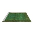 thumbnail image 2 of Ahgly Company Machine Washable Indoor Round Abstract Turquoise Blue Modern Area Rugs, 6' Round, 2 of 4