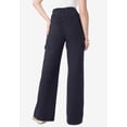 thumbnail image 3 of Roaman's Women's Plus Size Wide Leg Cargo Knit Jean, 3 of 5