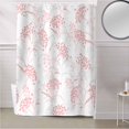 thumbnail image 5 of Fabric Shower Curtain, Pink Plant and Fruits Texture Bathroom Curtain with 12 Hooks Waterproof No Bad Odor Machine Washable Bath Curtains for Bathroom, Spa Room, 36"x72", 5 of 6