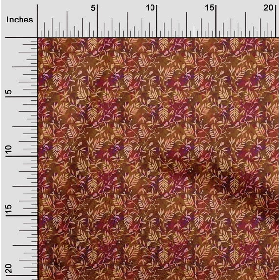oneOone Cotton Silk Brown Fabric Batik Sewing Fabric By The Yard Printed Diy Clothing Sewing Supplies 42 Inch Wide - 6A