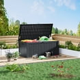 thumbnail image 2 of Magicshe 150-Gallon Weatherproof Resin Deck Box: UV Resistant, Lockable (Black), 2 of 21