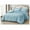 Chambray Blue Ruffled Edge, variant on Nora Light Sand Comforter Set Queen Size 3-Piece Lightweight Fluffy Soft Lightweight Bedding Ruffled Edge Trim Stone-Washed Microfiber Comforter Set for All Season