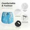 thumbnail image 6 of Lsque Hanging Orchids Floral Blue Printed Women's Running Shorts with Liner Pockets,Elastic Quick Dry Workout Athletic Gym Yoga Shorts,Womens High Waist Shorts-Medium, 6 of 9