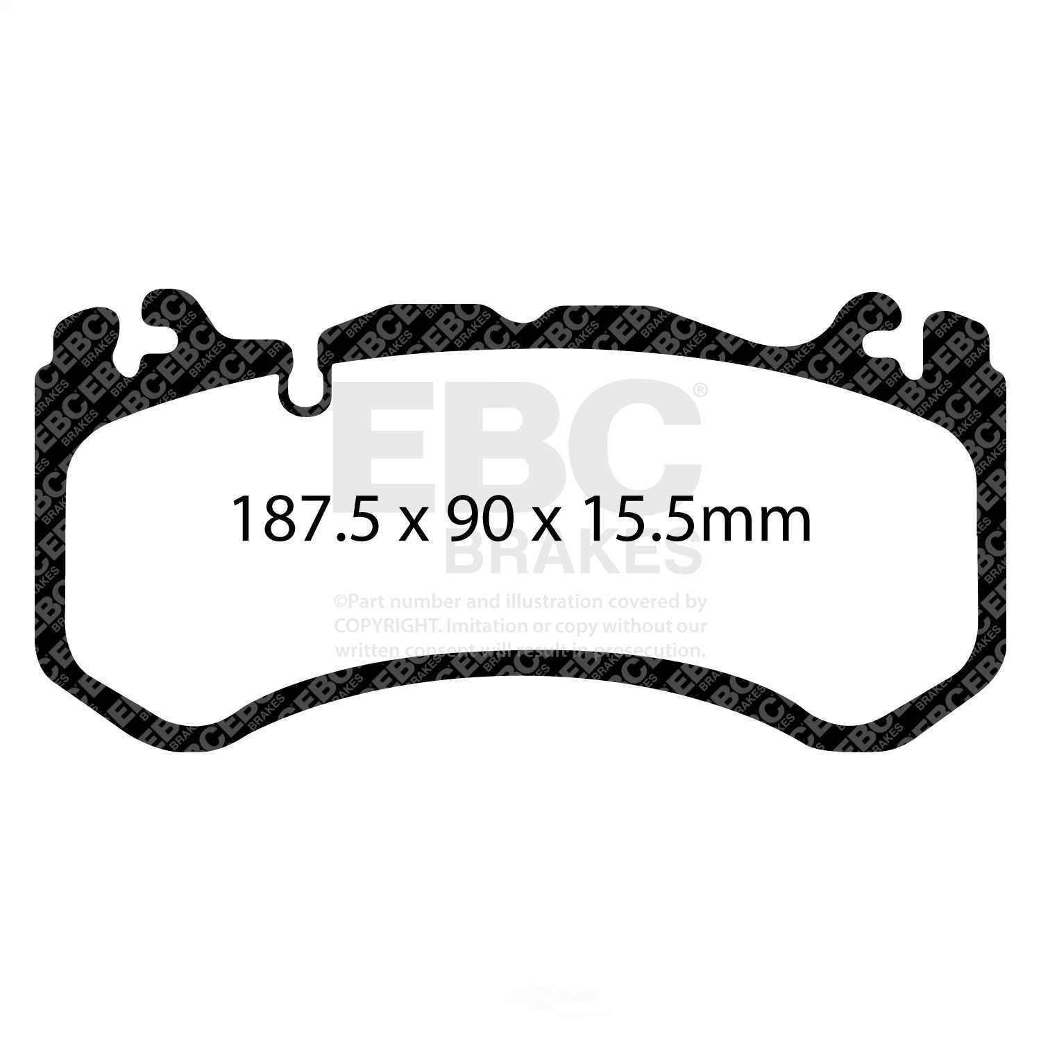 EBC Brakes Bluestuff NDX Trackday Brake Pad Set Fits select: 2012-2015 MERCEDES-BENZ ML, 2016-2019 MERCEDES-BENZ GLE COUPE