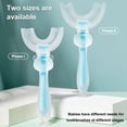 thumbnail image 4 of Matsuzay Cepillo de de silicona en forma de U para niños, mango de 360 ​​grados para niños pequeños, suministros de limpieza de mano para Type9 NO9 Matsuzay HA009125-01, 4 of 6