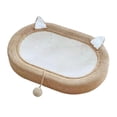 thumbnail image 3 of Rascador de Sisal para gatos, almohadilla rascadora para gatos de interior, juguetes de entrenamiento, cama ovalada para rascar gatos, para jugar con orejas, 3 of 8
