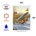 thumbnail image 2 of Toland Home Garden Pleasant Pheasants Bird Winter Flag Double Sided 28x40 Inch, 2 of 5