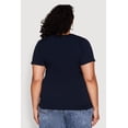 thumbnail image 5 of Women's Plus Size V Neck Short Sleeve Tee, 5 of 5