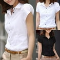 thumbnail image 4 of women short-sleeved business summer shirt plus size work clothes Korean style, 4 of 8