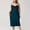 Dark Blue, variant on Women's Curvy Silky Slip Dress - Cowl Neck Thin Straps Midi Nightgown, Wrinkle-Free Cozy Sleep Dress Loungewear Black 2XL