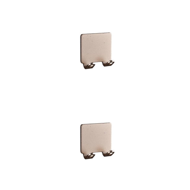 Yuarrent Soporte para afeitadora, colgador de ducha montado en la pared, soporte para recortadora de barba, gancho de aluminio reutilizable para el hogar Oro 2piezas Yuarrent CBP225562
