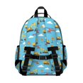 thumbnail image 3 of Excavator and Helicopter Blue Pattern Cute School Backpack Bag for School with Padded Back and Adjustable Shoulder Straps 15.25"x11.5"x5.25", 3 of 5