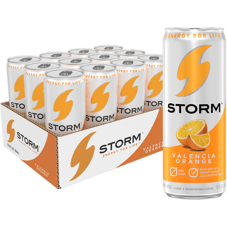 Storm Valencia Orange 12 fl oz, 12 cans