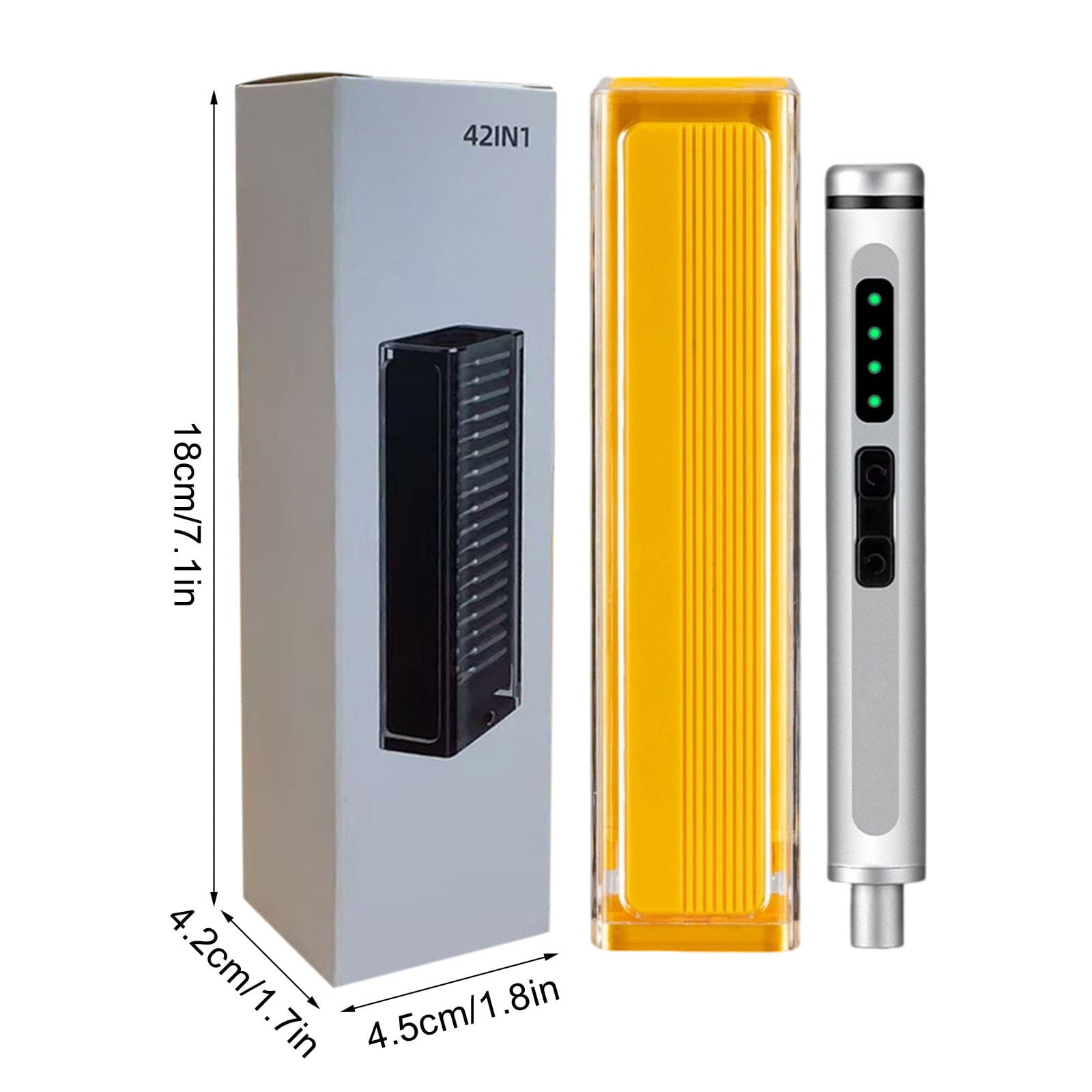 3.7V Yellow Mini Electric Screwdriver,Cordless Precision Screwdriver Set,50 in1 Magnetic Bits,Small Repair Tool Kit with Magnetic Storage, LED Display for Electronics Computer,Phone,Glasses,Watch