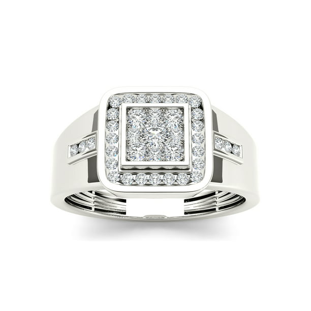 Imperial - Men's 1/2 Carat T.W. Diamond 10kt White Gold Engagement Ring ...