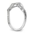 thumbnail image 5 of Solid 14k White Gold Engagement Lab Grown Diamond Wedding Band Ring Size 7.5 (.36 cttw.), 5 of 6