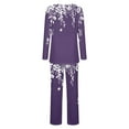 thumbnail image 4 of Tnhcen 2 Piece Women's Pajamas Sets Long Sleeve Lounge HomewearSoft Ladies Pjs Sets for Women S-3XL, 4 of 5