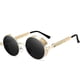 thumbnail image 1 of Vintage Gothic Steampunk Round Sunglasses Men Women Shade Round Lens Metal Frame, 1 of 2