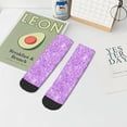 thumbnail image 7 of Pofeuu Lilac Glittering Print 30cm Socks, Adult Running Hiking Socks for Youth and Adult, 7 of 7