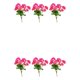 thumbnail image 4 of Injueey Arreglo de flores artificiales para decoración del hogar de 3 piezas con elegantes plantas falsas para exteriores o interiores rosa Rosa roja 2piezas, 4 of 6