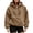 Khaki, variant on Pet Pouch Hoodie for Women Kangaroo Pocket Sweatshirt Cuddle Pouch Dog Carrier Hoodie with Pet Pocket Hoodies for Women Size,S