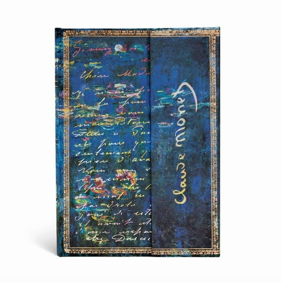 Paperblanks | Monet (Water Lilies), Letter to Morisot | Embellished Manuscripts Collection | Hardcover | Midi | Lined | Wrap Closure | 144 Pg | 120 GSM (Diary)