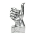 thumbnail image 2 of Estatua de gesto divertido con la mano, decoración de escritorio, escultura decorativa de resina. Pulgar arriba plata, 2 of 9