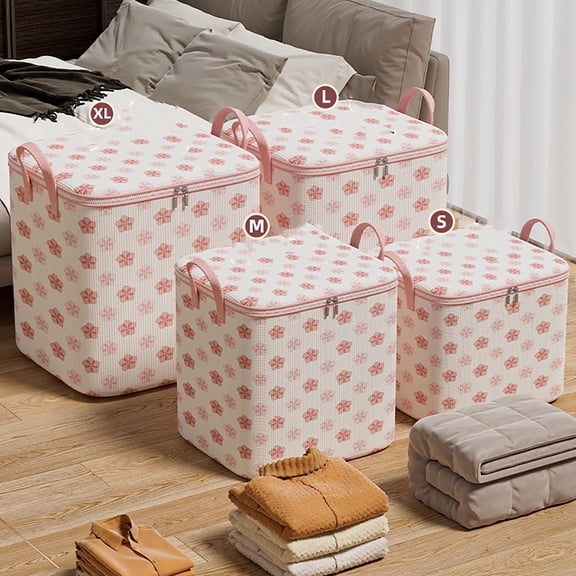 Sltwyw Waterproof XXL Clothes Storage Bag - Heavy Duty Moving Box for Quilts Blankets Seasonal Clothing, Dormitory Travel Organizer