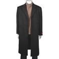 thumbnail image 1 of Stylish Classic Single Breasted Overcoat Mens Dress Coat Dark Brown In 65% Wool Topcoat, 1 of 1