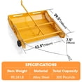 thumbnail image 6 of Horse Manure Scoop Tow Behind 2 in 1 Manure Collector & Horse Paddock Cleaner, Yellow, 6 of 8