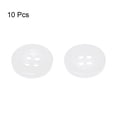 thumbnail image 3 of Botones de costura de resina Uxcell redondos planos de 4 agujeros para creación de tarjetas, álbumes de recortes, 10 Pcs, Blanco, 12.5mm, 3 of 5
