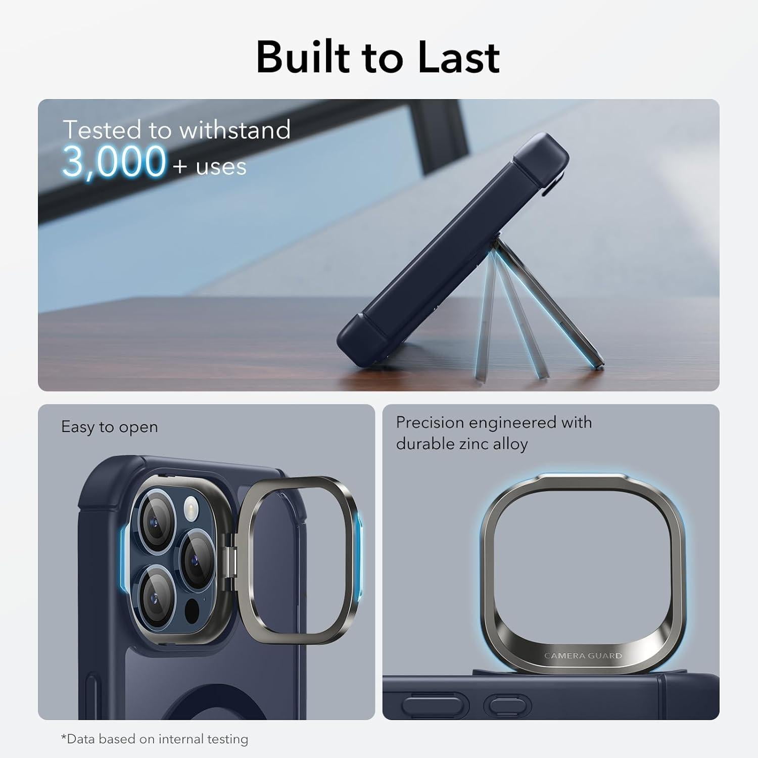 ESR Shockproof MagSafe Bumper Cell Phone Case with Tempered Glass for Apple iPhone 15 Pro Max