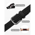 thumbnail image 3 of Maikun Belts for Women Elastic Braided Woven Belts 2pc Black Brown Women Belt for Casual, 3 of 7