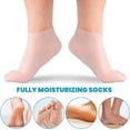 thumbnail image 6 of Silicone Moisturizing Foot Care Socks, Reusable Foot Covers for Dry Skin Care Beach Home Spa Pedicure and Everyday Foot Routine Pink, 6 of 7