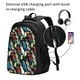 thumbnail image 2 of Fotbe Parrot Mochila con Estampado y Puerto USB para Hombre y Mujer, Mochila Antirrobo, Mochila de Viaje, Mochila Escolar, Mochila Universitaria, 2 of 7