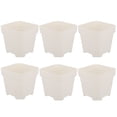 thumbnail image 3 of MasteelfCA 6Pcs Plastic Flowerpots Square Chunky Planter Succulent Plant Nursery Pots, 3 of 8