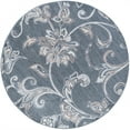 thumbnail image 3 of Madison Transitional 5' Round Dark Gray and Cream Polypropylene Indoor Area Rug, 3 of 8