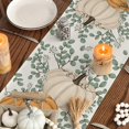 thumbnail image 5 of Pumpkins Eucalyptus Leaves Fall Table Runner, Autumn Thanksgiving Kitchen Dining Table Decoration for Home Party Decor 13x72 Inch, 5 of 6