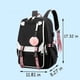 thumbnail image 3 of Mochilas adolescentes con puerto USB, negra, para notebook 15.6", tabletas. Regalo para estudiantes o amigas. (Negro+Rosa), 3 of 3