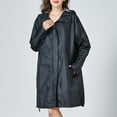 thumbnail image 2 of Chaqueta de lluvia impermeable ligera Chaqueta cortavientos impermeable al aire libre , L L Macarena Chubasquero de mujer, 2 of 8
