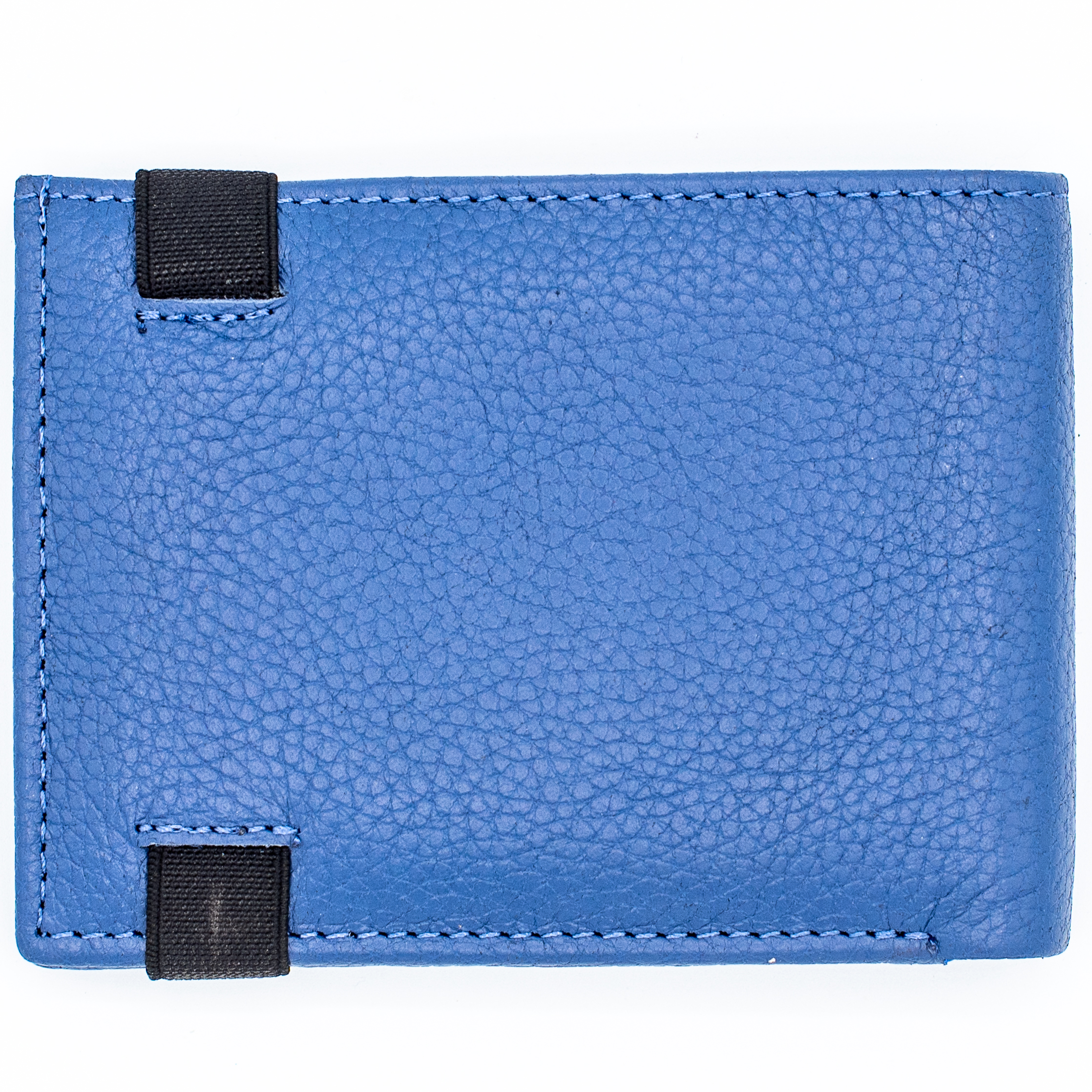 RFID Safe Biker Men's Soft Leather Bifold Chain Wallet with Elastic Card Case Navy - image 5 of 5