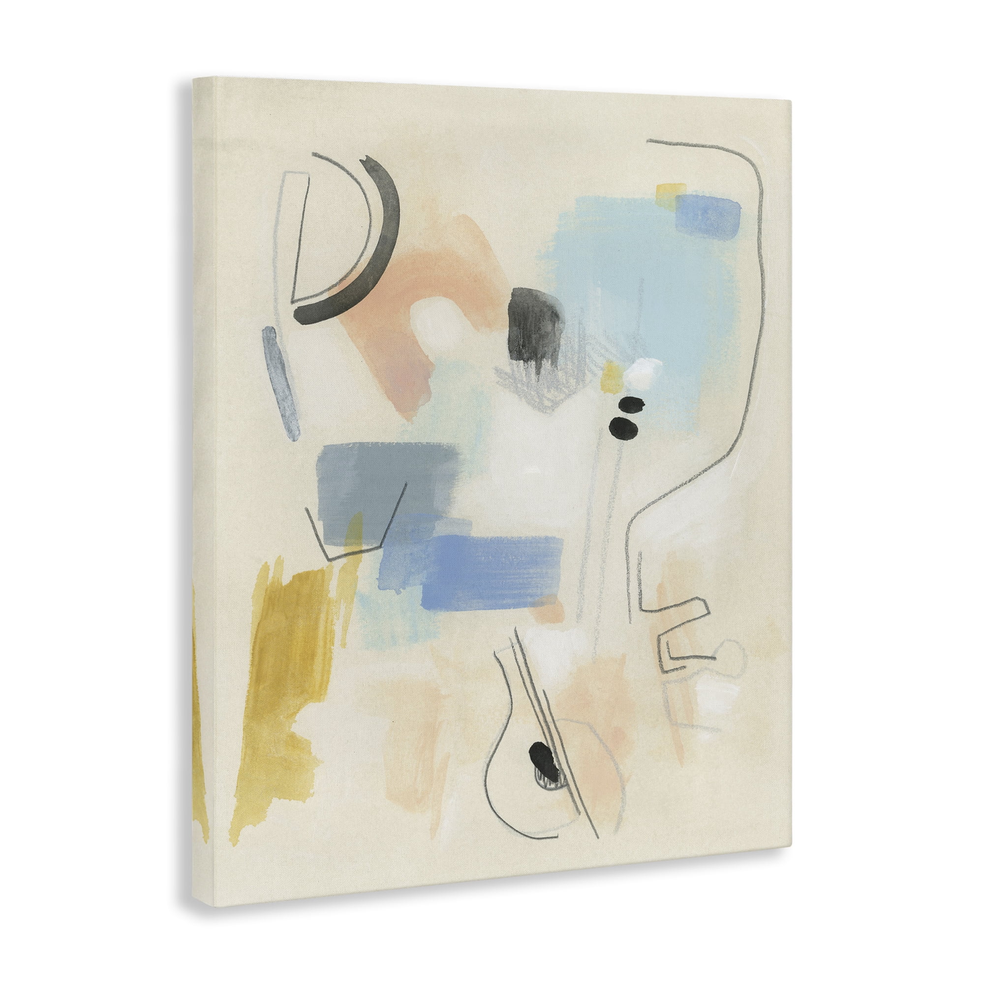 Stupell Industries Modern Scribble Abstraction Abstract Painting Gallery Wrapped Canvas Art Print Wall Art, 24 x 30