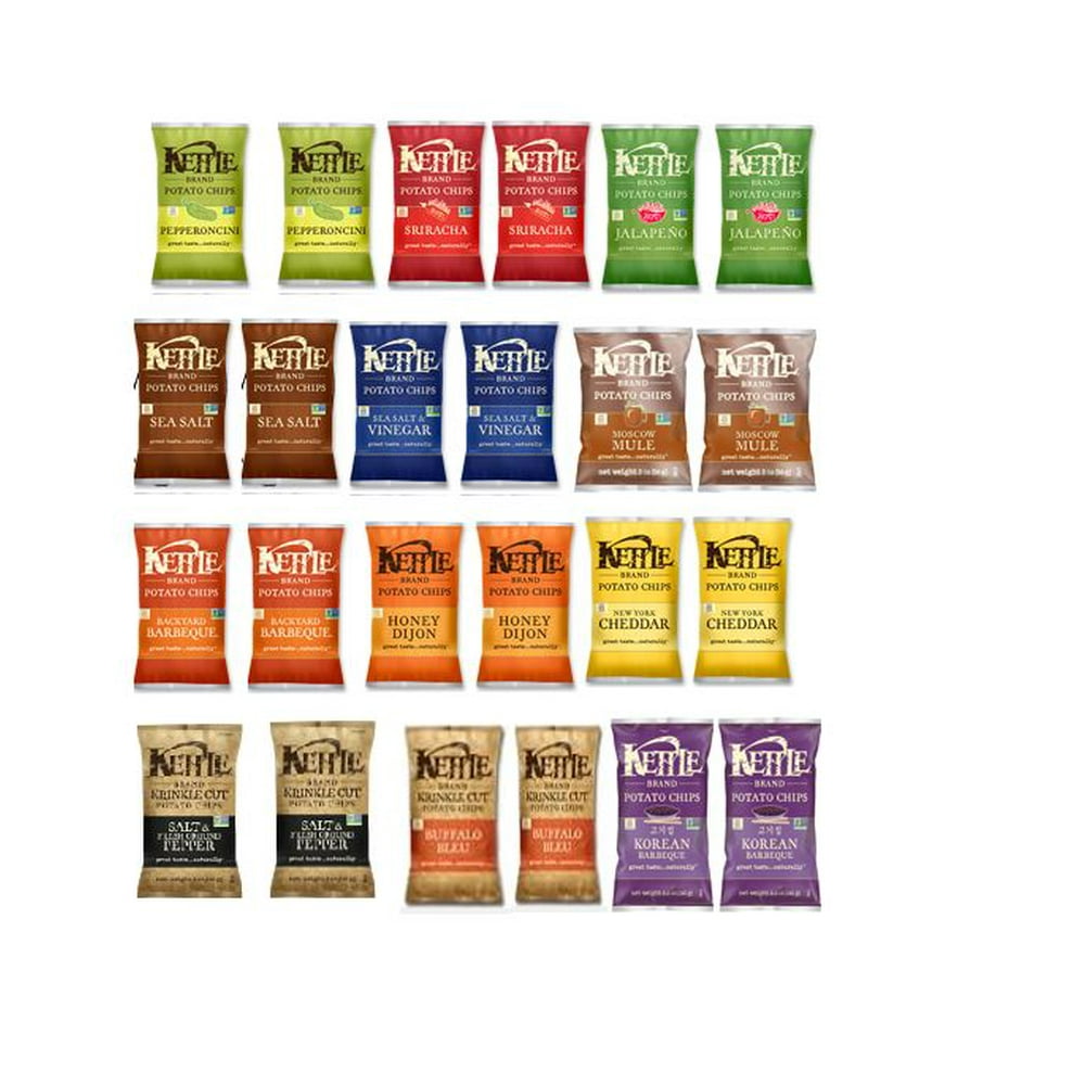 Kettle Chips 12 Flavor Variety Pack 2 per flavor (1.5 oz 24pk