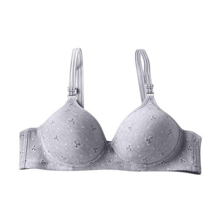 FUNUONY Big Sale!! Push Up Bras for Women 2025 Trendy Womens Bra Front Closure Sports Bras Beauty Back Full Coverage Comfor Easy Close Bra Front Buckle Corset Grey M