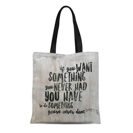 SIDONKU Canvas Tote Bag Inspirational Best Motivational and Sayings About Life Durable Reusable Shopping Shoulder Grocery