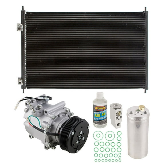 A/C Kit w/ AC Compressor Condenser & Drier For Honda Civic 1.7L 2003 2004 2005 - BuyAutoParts