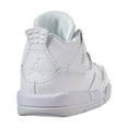 thumbnail image 3 of Jordan 4 Retro Infants/Toddlers Shoes White/Metallic Silver 308500-100, 3 of 6