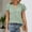 Green womens blouses and tops dressy, variant on Wycnly Womens Blouses and Tops Dressy Casual Lace Trim Ruffle Sleeve Lightweight Button Down Tshirts Summer Solid V-Neck Short Sleeve Cute Tees Tops Green m